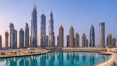Dubai skyline with luxury travel experiences Dubai skyline with luxury travel experiences